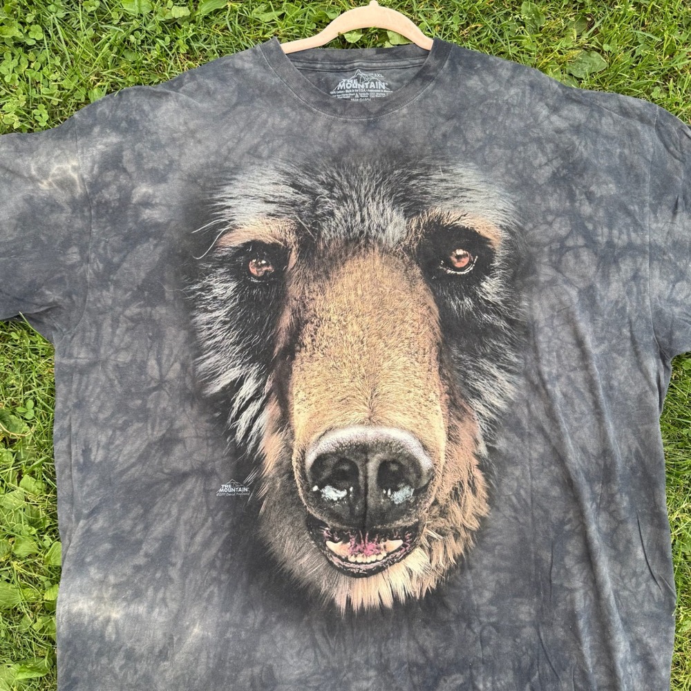 The Mountain Bear Graphic T-Shirt 3XL Gray Tie Dye David Penfound 2011